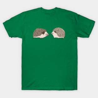 Mint T-Shirt - Two Hedgehogs by Sophie Corrigan